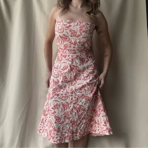 J.crew Strapless Floral Dress
